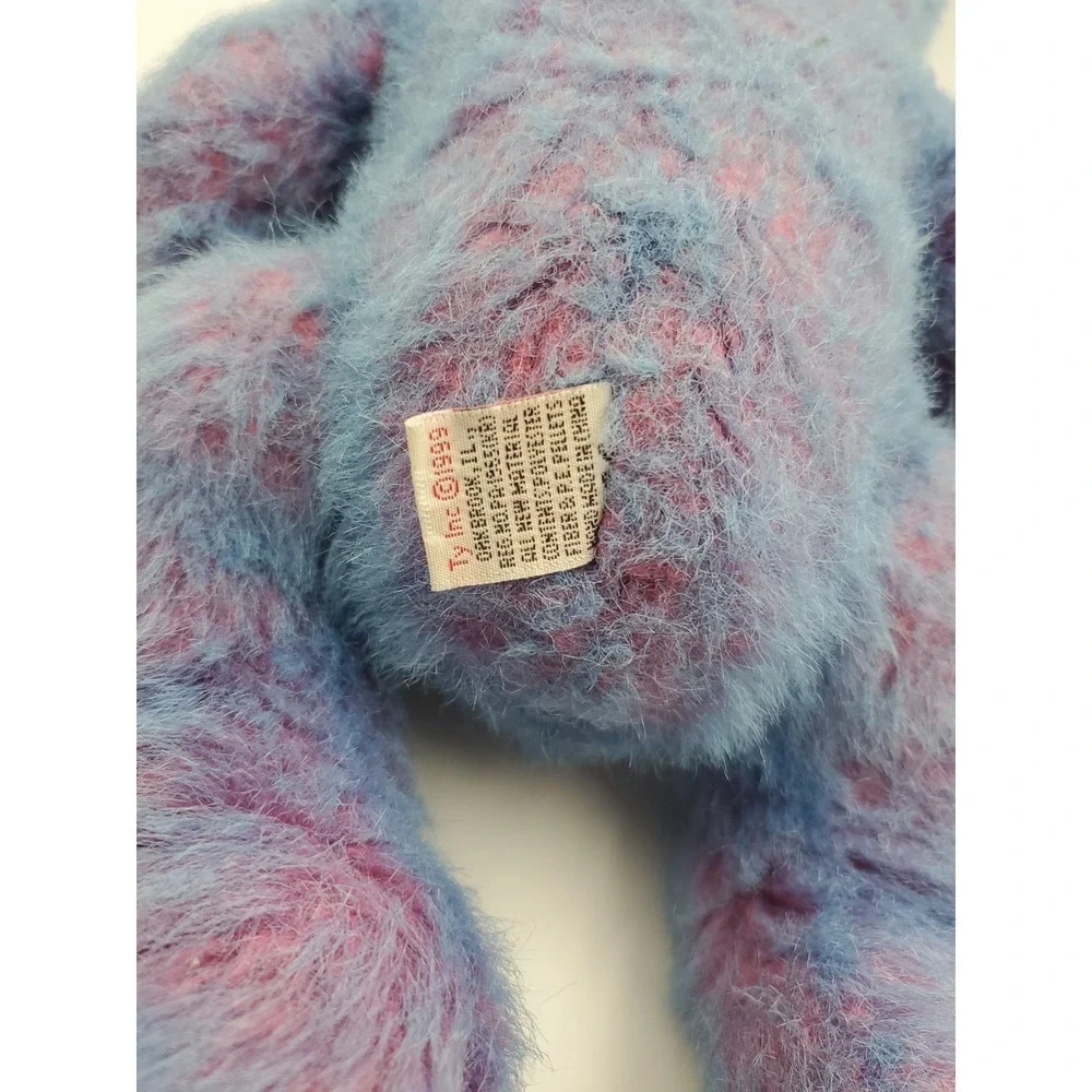 Vintage Retired Ty 1999‎ Purplebeary Stuffed Teddy Bear 14